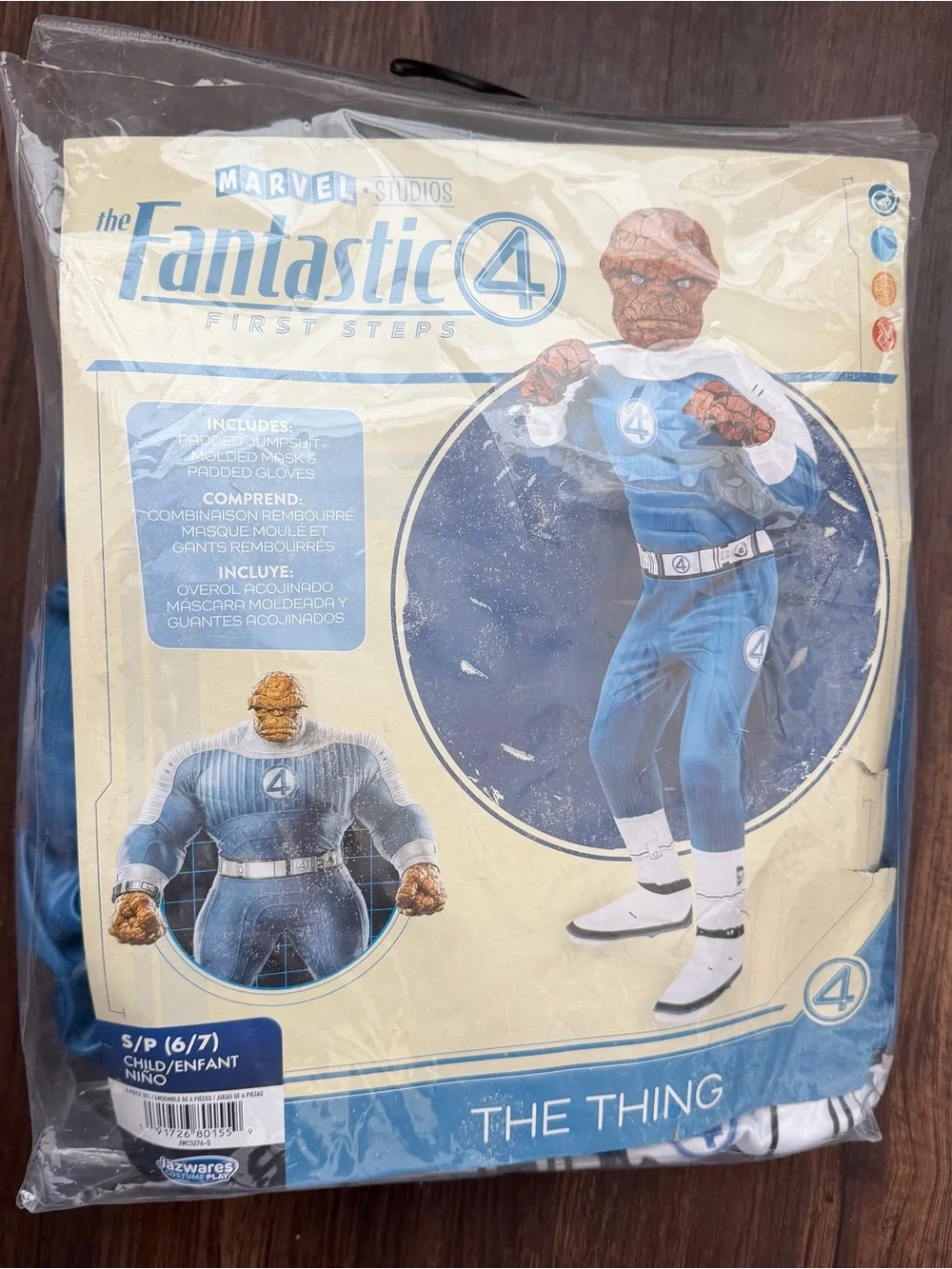 Fantastic 4 The Thing Costume Child Small Marvel Comics Halloween Cosplay New